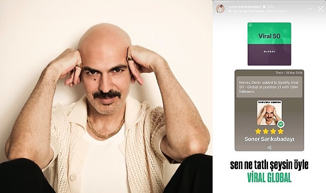 Soner Sarıkabadayı’nın Yeni Şarkısı 'Mevzu Derin' Global Viral Listelerde!